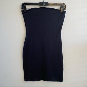 Garage Black Strapless Bodycon Mini Dress